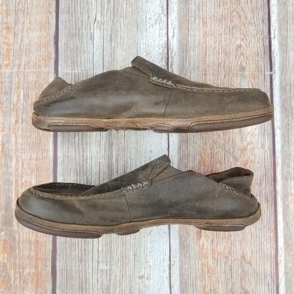 Olukai Moloa Leather Slip On Size 13 - Picture 5 of 8